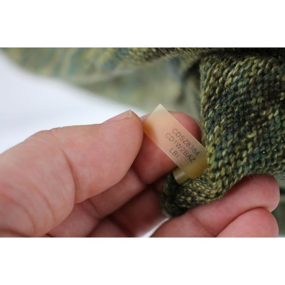 Calvin Klein Sweater Dress Women's M Acrylic Sleeveless Green Turtleneck pockets - Picture 8 of 10